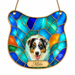 Personalized Pet Memorial Suncatcher – Custom Cat Photo Window Hanging