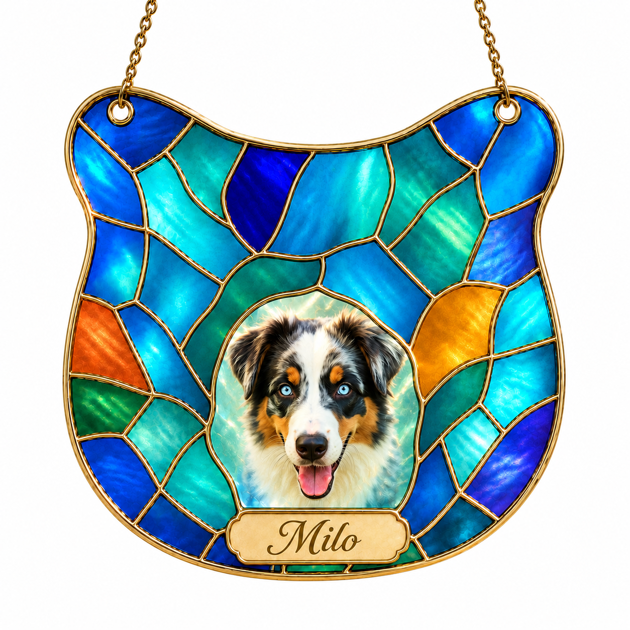 Personalized pet memorial suncatcher by Orivaly