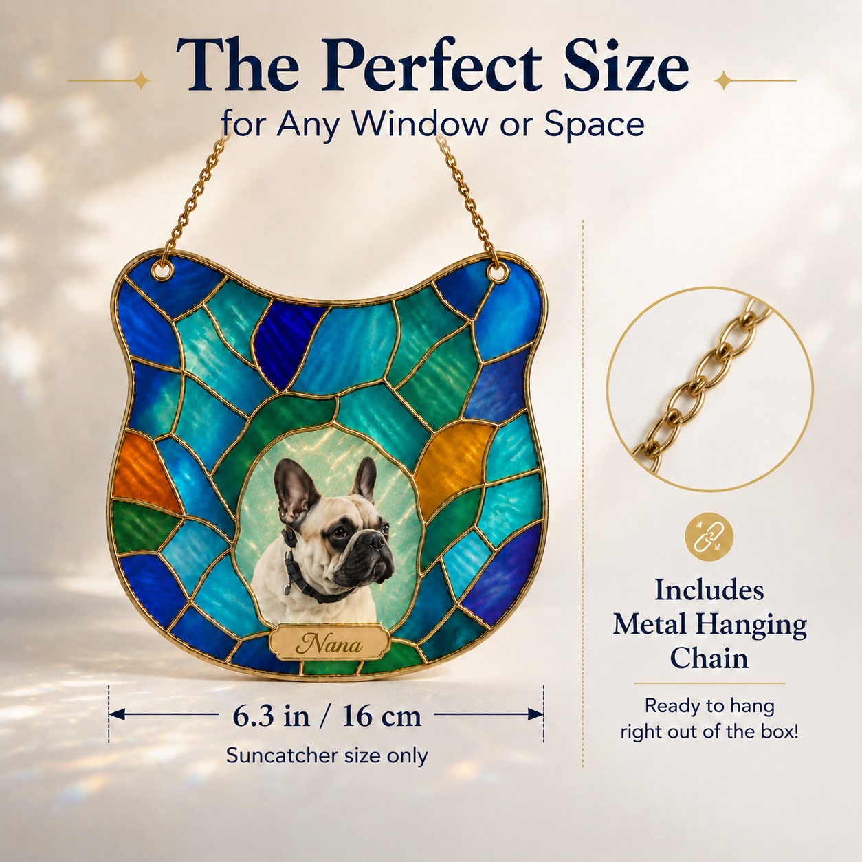 Personalized Pet Memorial Suncatcher – Custom Cat Photo Window Hanging - 图片 5